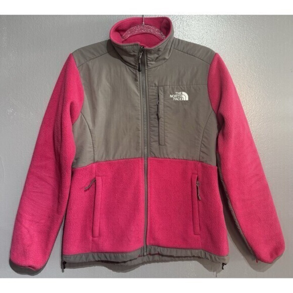 The North Face Women's Denali Polartec Full Zip Fleece Jacket, Red / Gray SIZE S